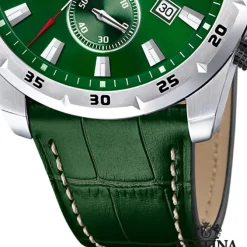 Festina Herrenuhr Leder grün Festina Timeless Chronograph Armbanduhr UF20692/3
