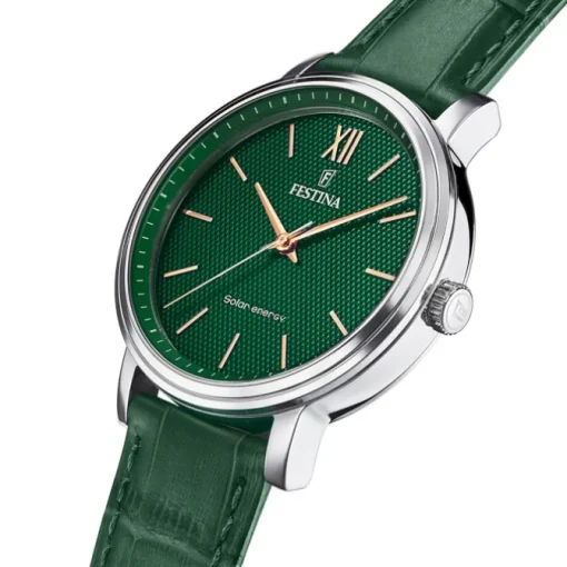 Festina Herrenuhr Leder grün Festina Solar Energy Solaruhr UF20660/5