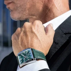 Festina Herrenuhr Leder grün Festina Timeless Chronograph Armbanduhr UF20636/3