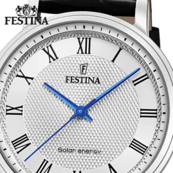 Festina Herrenuhr Leder schwarz Festina Solar Energy Solaruhr UF20660/3