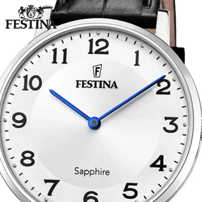 Festina Herrenuhr Leder schwarz Festina Swiss made Armbanduhr UF20012/5