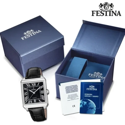 Festina Herrenuhr Leder schwarz Festina Trend Armbanduhr UF20681/3