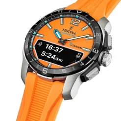 Festina Herrenuhr Silikon orange Festina Connected Armbanduhr UF23000/7