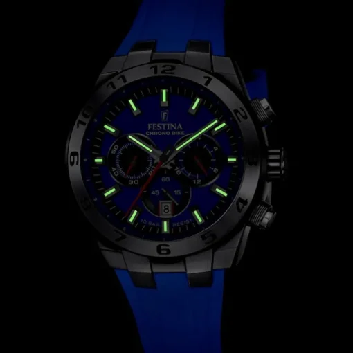 Festina Herrenuhr Silikon blau Festina Chrono Bike Armbanduhr UF20671/3