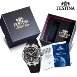 Festina Herrenuhr Silikon schwarz Festina Chrono Bike Armbanduhr UF20671/6