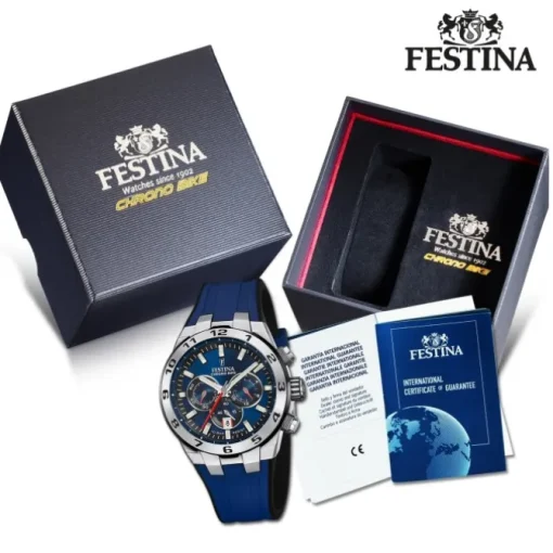 Festina Herrenuhr Silikon blau Festina Chrono Bike Armbanduhr UF20671/1