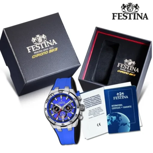 Festina Herrenuhr Silikon blau Festina Chrono Bike Armbanduhr UF20671/3