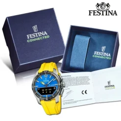 Festina Herrenuhr Silikon gelb Festina Connected Armbanduhr UF23000/8
