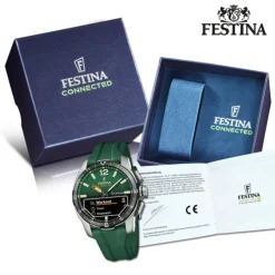 Festina Herrenuhr Silikon grün Festina Connected Armbanduhr UF23000/2