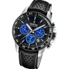 Festina Herrenuhr Timeless Chronograph Armbanduhr Leder schwarz UF20561/6