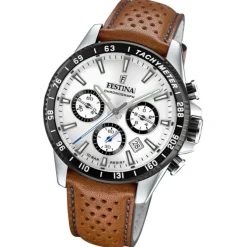 Festina Herrenuhr Timeless Chronograph F20561/1 Armbanduhr Leder braun UF20561/1