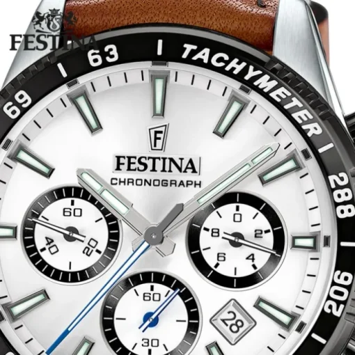 Festina Herrenuhr Timeless Chronograph F20561/1 Armbanduhr Leder braun UF20561/1