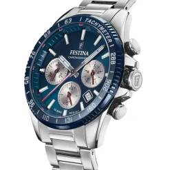 Festina Herrenuhr Timeless Chronograph Armbanduhr Edelstahl silber UF20560/2