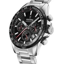 Festina Herrenuhr Timeless Chronograph Armbanduhr Edelstahl silber UF20560/6