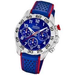 Festina Kinder Armbanduhr Junior Collection F20458/2 Quarz Leder blau UF20458/2