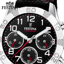 Festina Kinder Armbanduhr Junior Collection F20346/3 Leder/PU schwarz UF20346/3