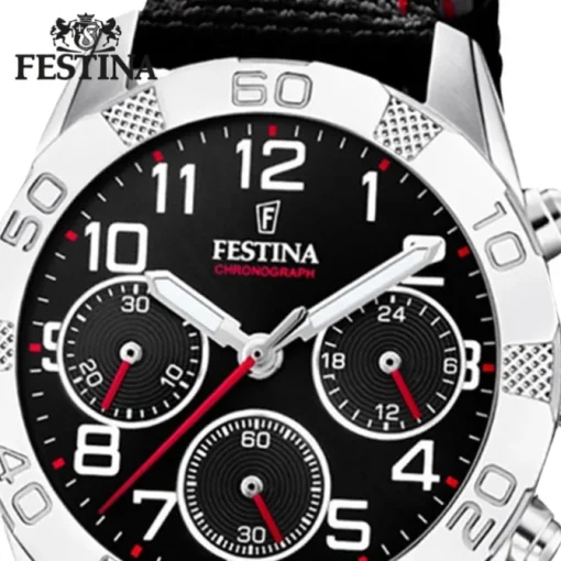 Festina Kinder Armbanduhr Junior Collection F20346/3 Leder/PU schwarz UF20346/3