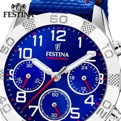Festina Kinder Armbanduhr Junior Collection F20346/2 Leder/PU blau UF20346/2