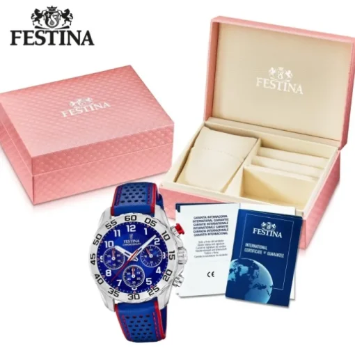 Festina Kinder Armbanduhr Junior Collection F20458/2 Quarz Leder blau UF20458/2