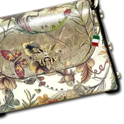 Florence Biene Damen Echtledertasche farbig gold metallic OTF832ZF