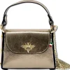 Florence Biene Damen Handtasche Echtleder bronze metallic OTF831N3
