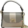 Florence Biene Damen Handtasche Echtleder grau/hellgrau OTF833KK