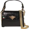Florence Biene Damen Handtasche Echtleder metallic schwarz OTM805M
