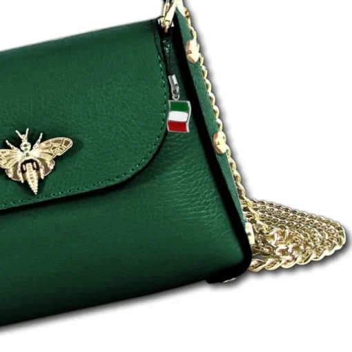 Florence Biene Damen Handtasche Echtleder grün OTF817G