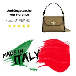 Florence Biene Damen Handtasche Echtleder taupe OTF831N2
