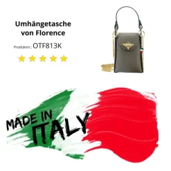 Florence Biene Damen Handtasche Echtleder grau OTF813K