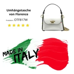 Florence Biene Damen Handtasche Echtleder weiß OTF817W