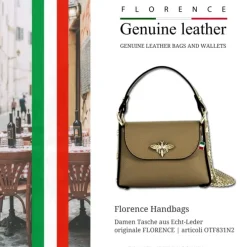 Florence Biene Damen Handtasche Echtleder taupe OTF831N2
