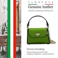 Florence Biene Damen Handtasche Echtleder grün OTF817L