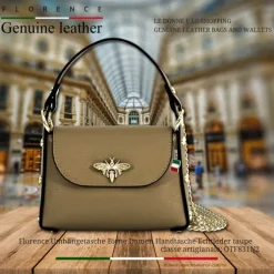 Florence Biene Damen Handtasche Echtleder taupe OTF831N2
