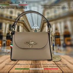 Florence Biene Damen Handtasche Echtleder taupe OTF817C