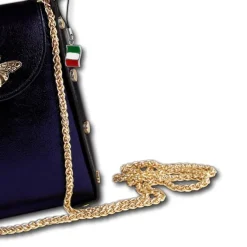 Florence Biene Damen Tasche Echtleder lila metallic OTM802V