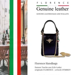 Florence Biene Damen Tasche Echtleder lila metallic OTM802V