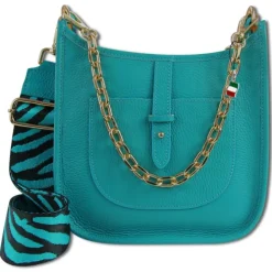 Florence Citytasche Echtleder Damen türkis OTF158T