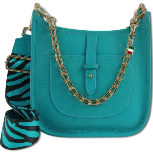 Florence Citytasche Echtleder Damen türkis OTF158T