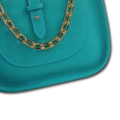 Florence Citytasche Echtleder Damen türkis OTF158T
