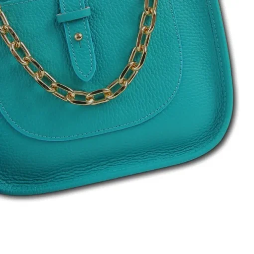 Florence Citytasche Echtleder Damen türkis OTF158T