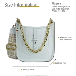Florence Citytasche Echtleder Damen weiß OTF158W