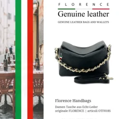Florence Citytasche Echtleder Damen schwarz OTF818S