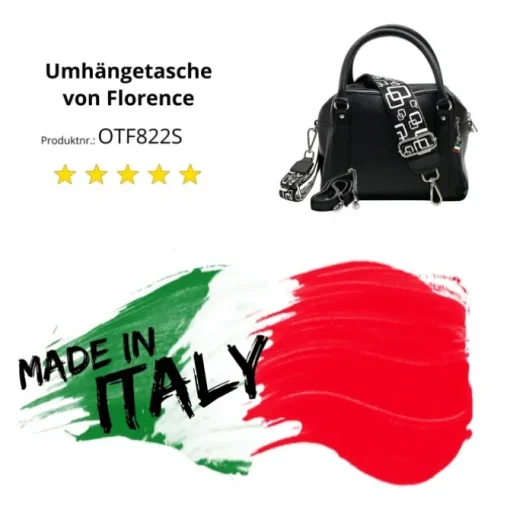 Florence Citytasche Echtleder Damen schwarz OTF822S