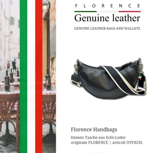 Florence Citytasche Echtleder Damen schwarz OTF823S
