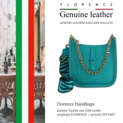 Florence Citytasche Echtleder Damen türkis OTF158T