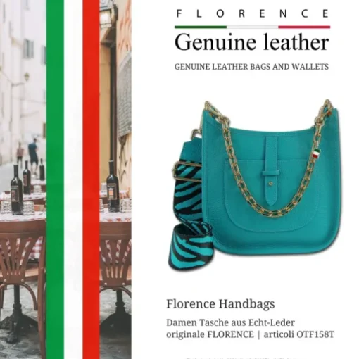 Florence Citytasche Echtleder Damen türkis OTF158T