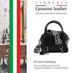 Florence Citytasche Echtleder Damen schwarz OTF822S