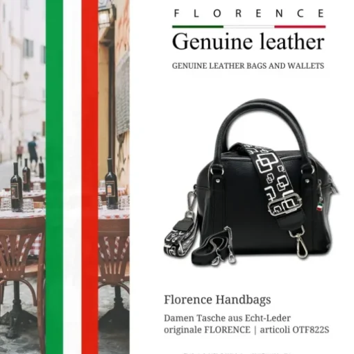 Florence Citytasche Echtleder Damen schwarz OTF822S
