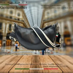 Florence Citytasche Echtleder Damen schwarz OTF823S